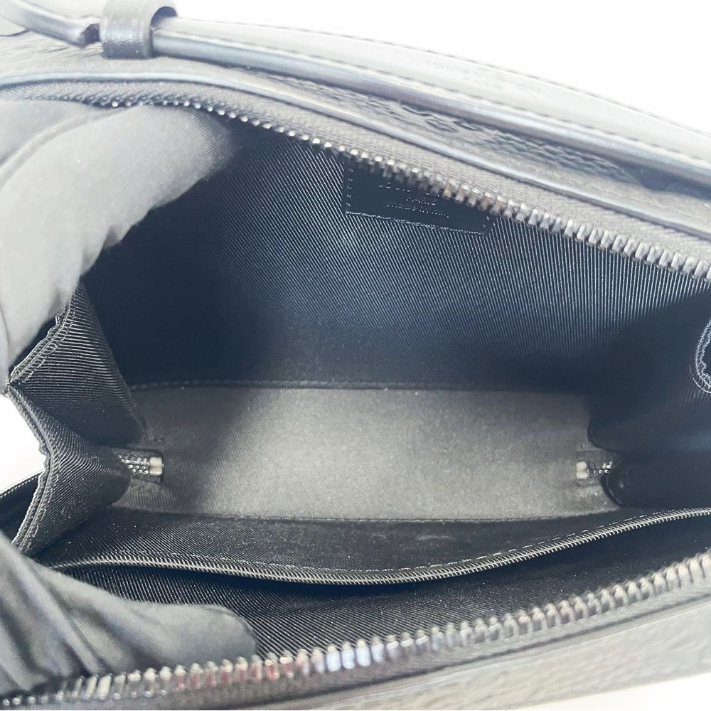 Louis Vuitton Black Monogram Embossed Leather Soft Trunk Crossbody Bag - Picture 9 of 12